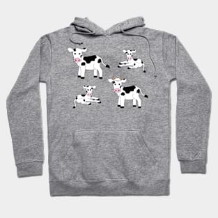 Cute Cow Family Stickers Hoodie